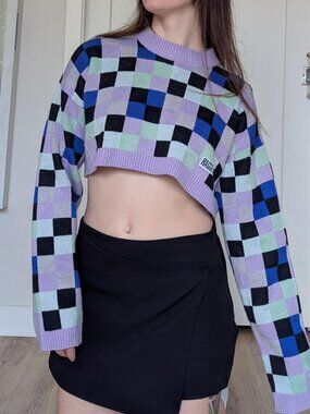 Ragged Priest cropped pixel sweater